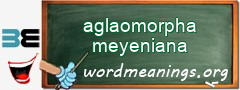WordMeaning blackboard for aglaomorpha meyeniana